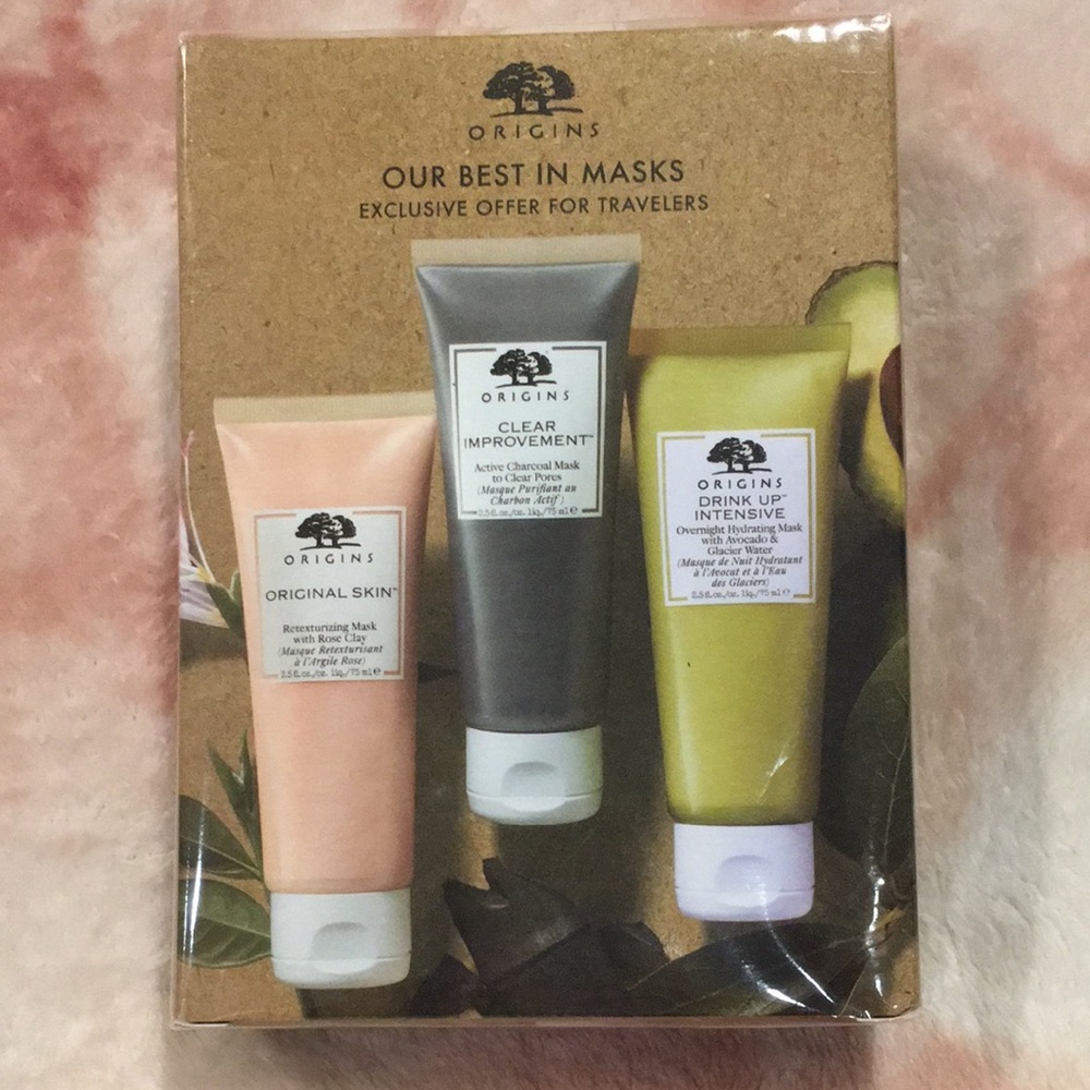 Origins Best In Masks Set of Three NWT Facial Kit Manufacturer Sealed